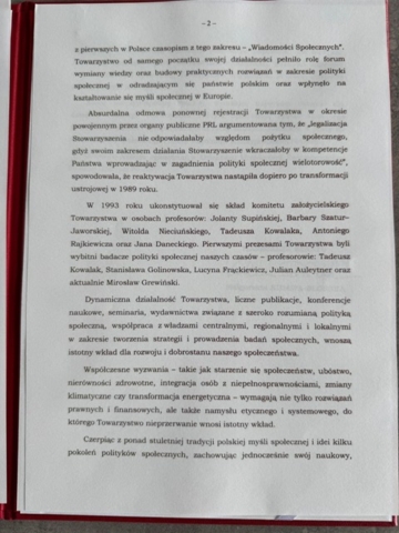 Senat Rzeczypospolitej Polskiej na 100-lecie Polskiego Towarzystwa Polityki Społecznej